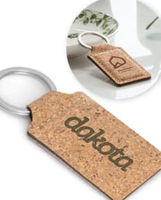 Chaveiro de cortiça artesanal - Perfeito para quem busca brindes originais e sustentáveis. Feito com material natural e