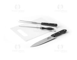 Kit Churrasco: Conjunto completo e portátil para seus churrascos em família, com faca de aço inoxidável, todos os acessórios