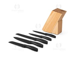 Suporte para facas em aço inoxidável e madeira, o utensílio ideal para organizar sua cozinha. Mantenha suas facas sempre