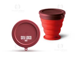 Copo dobrável de 240 ml - Perfeito para quem busca praticidade e versatilidade no dia a dia. Feito em plástico resistente