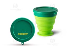 Copo dobrável de 240 ml - Perfeito para levar aonde você for! Prático, resistente e compacto, este copo é ideal para quem