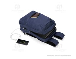 Mochila para notebook em couro preto - elegante e funcional para viagens de negócios. Design moderno, com compartimento para