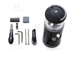 Kit de ferramentas com lanterna, perfeito para quem busca praticidade e eficiência. Este produto combina equipamentos de alta