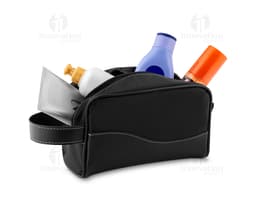 Nécessaire de Couro Preto: Elegância e Praticidade em um único Acessório. Ideal para organizar seus pertences pessoais com