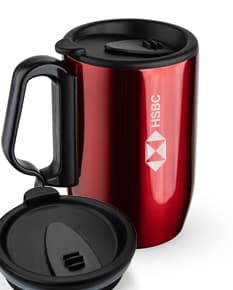 Caneca Inox 400ml - Ideal para desfrutar da sua bebida favorita, esta caneca de inox de alta qualidade é perfeita para café