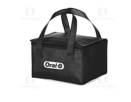 Bolsa térmica TNT 10L manta térmica preta e marrom, com fechamento em zíper, alça de mão e design elegante. Ideal para