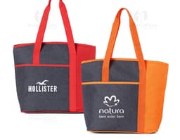 Bolsa térmica 15 litros - Perfeita para manter seus alimentos frescos em qualquer lugar. Design elegante com alça de couro e