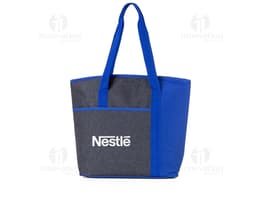 Bolsa térmica de 15 litros em couro sintético, perfeita para manter seus alimentos frescos em qualquer lugar. Ideal para