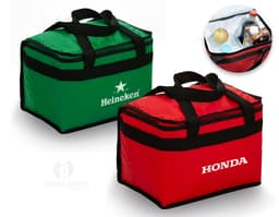 Bolsa térmica bagum 13L soldada na cor preta, vazio, com alça de mão, fecho em zíper, ideal para transportar alimentos e