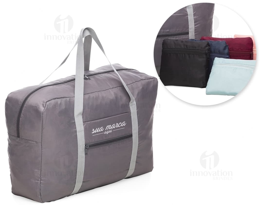 Bolsa de viagem dobrável em couro sintético para uma viagem prática e cheia de estilo. Perfeita para qualquer aventura, seja