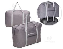 Bolsa de viagem dobrável em nylon, ideal para suas aventuras sem preocupações. Prática e fashion, com alça e zíper, perfeita