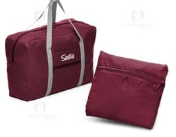 Bolsa de viagem dobrável em nylon, perfeita para sua próxima aventura! Compacta e leve, ideal para levar em viagens. Com alça
