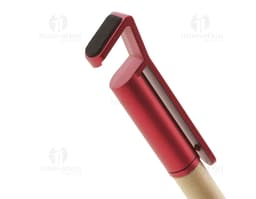 Caneta ecológica com suporte, ideal para escritório e home office. Feita de material reciclado, promove a sustentabilidade no