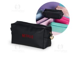 Nécessaire PU impermeável - Ideal para guardar seus pertences com segurança e estilo. Perfeito para viagens e uso diário.