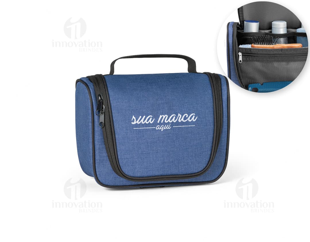 Nécessaire de Couro Preto - Bolsa de Negócios Versátil e Elegante Esta nécessaire de couro preto é perfeita para quem busca