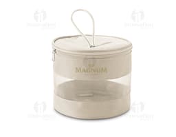 Nécessaire de Metal Prateado Vazio para Armazenamento de Cosméticos e Acessórios - Design Criativo e Elegante. Perfeito para