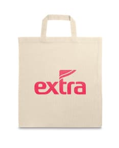 Sacola de algodão 370 x 410 mm - Prática e sustentável, ideal para suas compras no shopping. Feita de material reciclável, é a opção perfeita para quem busca um presente diferenciado. ¡Compre já a sua!