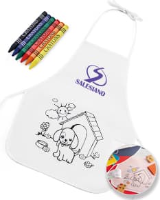 Avental para criança colorido e divertido, perfeito para estimular a criatividade dos pequenos enquanto se divertem. Feito de