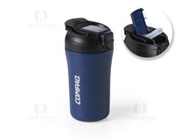 Copo de inox com capacidade de 450ml.