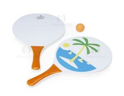Kit Frescobol MDF - Celebre o verão com este kit frescobol feito em MDF de alta qualidade. Perfeito para dias de diversão na