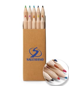 Caixa com 10 mini lápis de cor - ideal para estudantes, artistas e escritórios. Perfeito para desenhos e colorir, com cores
