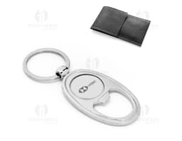 Chaveiro em metal resistente e elegante para brindes personalizados. Ideal para promover segurança, autoridade e amor. Um