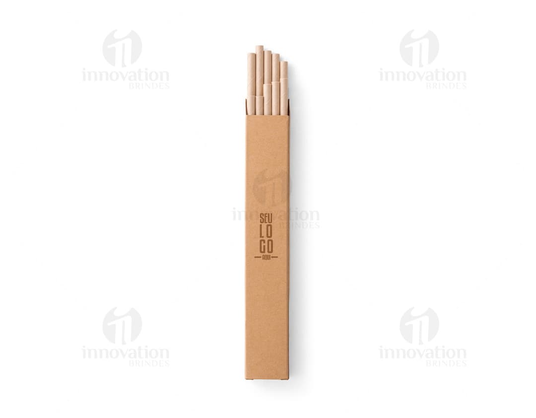 Conjunto de 10 canudos em papel kraft - perfeitos para brindes ecológicos e sustentáveis. Ideal para festas, eventos e para