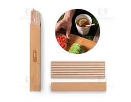 Conjunto de 10 canudos em papel kraft, indispensáveis para adicionar um toque sustentável aos seus eventos. Práticos e