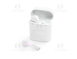 Fone de ouvido True Wireless ABS 250mah em design moderno e tecnológico, representando um dispositivo eletrônico avançado