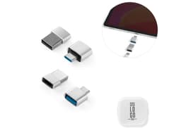 Conjunto de adaptadores modernos e práticos para seu dia a dia. Com design 3D, feitos em plástico resistente e de alta