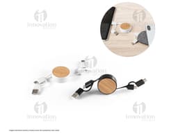Cabo retrátil de alta qualidade para dispositivos eletrônicos. Com design prático e durável, ideal para manter seus fones de