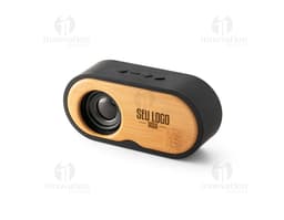 Caixa de som portátil de alta tecnologia com design moderno e compacto. Perfeito para levar para qualquer lugar e curtir suas