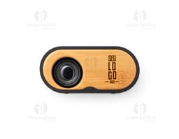 Caixa de som portátil moderna com design compacto e potente, ideal para ouvir música em qualquer lugar. Equipamento