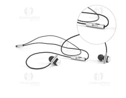 Fones de Ouvido Vibration c/ Microfone em estilo moderno e design metálico. Dispositivo eletrônico para comunicação e