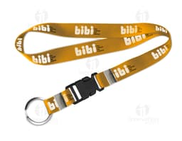 Cordão com fecho de mochila e argola, ideal para pendurar chaves, crachás ou outros acessórios. Feito em material resistente