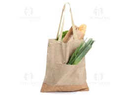 Sacola de papel kraft marrom para brindes e presentes. Ideal para personalização. Design moderno e elegante, perfeito para