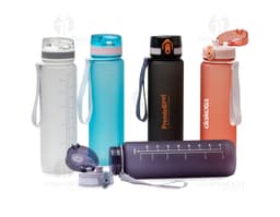 Garrafa Plástica 1 Litro - Mantenha-se hidratado o dia todo com nossa garrafa plástica de 1 litro! Ideal para levar sua água
