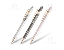 Caneta metal touch - Perfeita para escrita e uso de dispositivos touch screen, esta caneta elegante e sofisticada é a escolha