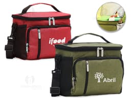 Bolsa Térmica 9 Litros c/ Compartimentos, ideal para transporte de alimentos e bebidas. Resistente, prática e com amplo
