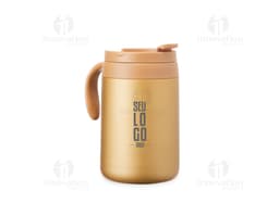 Caneca térmica de 500ml: mantenha suas bebidas quentes por mais tempo! Perfeita para levar no trabalho, viagens ou passeios