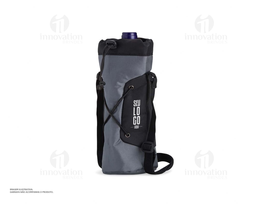 Capa para garrafa nylon para manter sua bebida gelada por mais tempo. Ideal para uso em viagens, passeios e no trabalho.