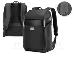 Imagem de uma mochila premium para viagens, com diversos compartimentos e design elegante. Ideal para armazenar dispositivos