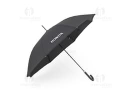 Guarda-chuva manual em poliéster com aço, design colorido em laranja e amarelo, com uma combinação de cores vibrantes. Possui