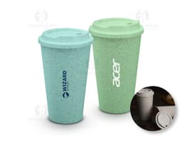 Copo de fibra de arroz 550ml, ideal para um estilo de vida saudável e equilibrado. Feito de materiais naturais