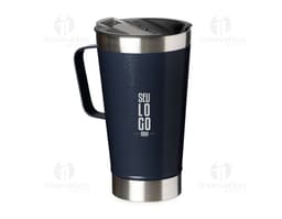 Caneca térmica inox com abridor 500ml, ideal para manter sua bebida favorita quente por mais tempo. Com design moderno e