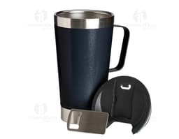 Caneca térmica inox com abridor 500ml - Mantenha sua bebida quente ou gelada por mais tempo com essa caneca de metal de alta