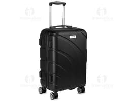 Mala de bordo feita de ABS com carrinho de aço, moderna e resistente. Ideal para viagens de negócios ou lazer, é um item de