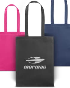 SACOLA 270 x 350 mm amarela com design fashion em uma boutique de shopping, protegida por um cadeado e etiqueta de segurança.