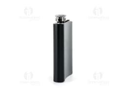 Perfume, objeto, garrafa, em branco, recipiente, bebida, vazio, preto, vidro, líquido, dispositivo, único, próximo, reflexão