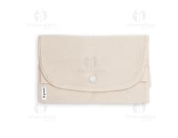 Bolsa de algodão reciclado dobrável, com design vintage. Feita de material eletrônico antigo, com espaço vazio para colocar
